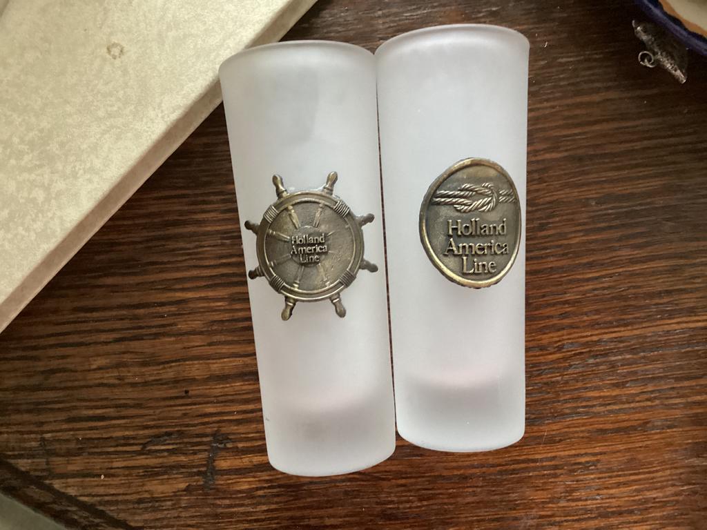 Holland America Line  glas hoog 10.5 cm // per stuk, Verzamelen, Ophalen of Verzenden, Zo goed als nieuw, Overige typen