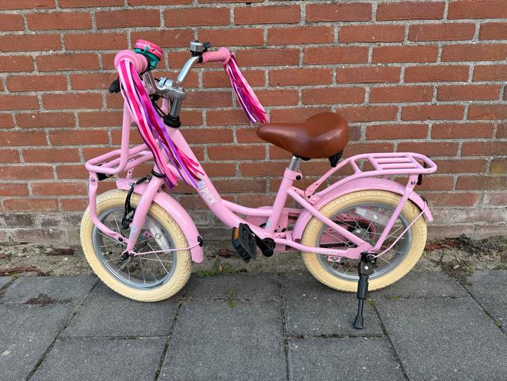 Roze Meisjesfiets 14 inch - Zo goed als nieuw!, Fietsen en Brommers, Fietsen | Meisjes, Zo goed als nieuw, 14 inch of minder, Handrem