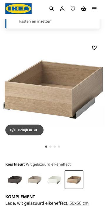 Pax komplement Wit gelazuurd eikeneffect Ikea - afbeelding 2