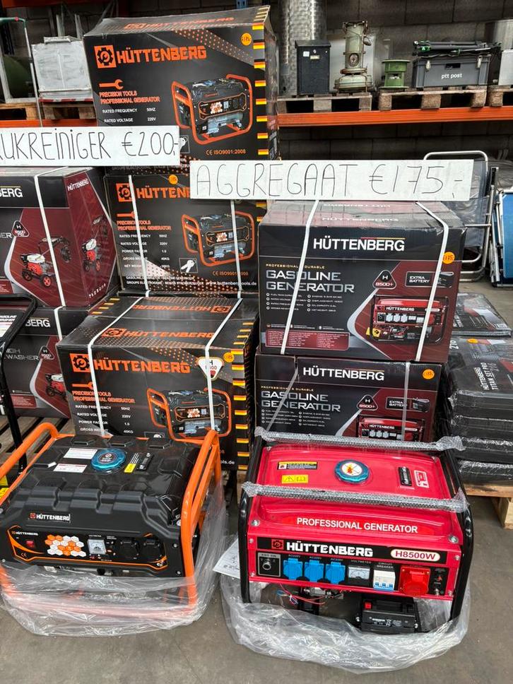 OUTLET HUTTENBERG AGGREGATEN, Doe-het-zelf en Verbouw, Aggregaten, Nieuw, Ophalen