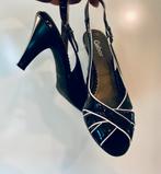 Peeptoe hakken Gabor zwart/wit - maat 38, Schoenen met lage hakken, Zwart, Gabor, Ophalen of Verzenden