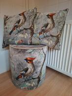 Poef Fluweel Charming Kuifvogel 40x40x45cm* Mars & More, Ophalen, Minder dan 50 cm, Rond, Minder dan 50 cm