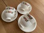 5 stuks kop en schotel wedgwood Brian rose, Huis en Inrichting, Keuken | Servies, Gebruikt, Ophalen of Verzenden, Wedgwood, Kop(pen) en/of Schotel(s)