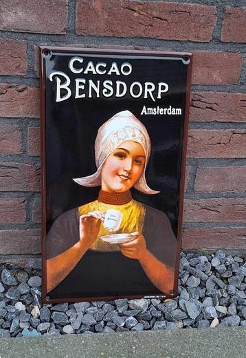 Repro emaile reclame bord Cacao Bensdorp Amsterdam. beschikbaar voor biedingen
