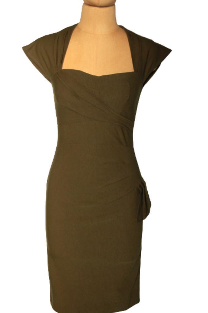 Stop Staring! jurkje, retro jurk, fifties, Mt. S, Kleding | Dames, Jurken, Zo goed als nieuw, Maat 36 (S), Groen, Knielengte, Verzenden