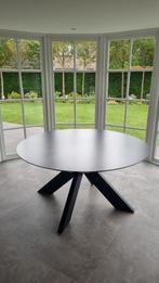 Eettafel Grafiet Rond 150 cm en 76 cm hoog, Ophalen, Kunststof, Rond modern, 100 tot 150 cm