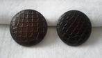 Vintage oorbellen rond D. Bruin  - W. Germany, Ophalen of Verzenden, Gebruikt, Bruin, Overige materialen