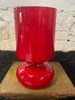 Vintage Ikea Lykta lamp mushroom heldr rood glas, Gebruikt, Ophalen of Verzenden, Glas, Minder dan 50 cm