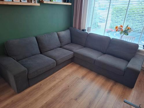 Hoekbank grijs, Huis en Inrichting, Banken | Complete zithoeken, Gebruikt, Stof, Ophalen