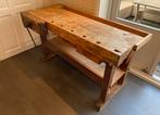Vintage retro houten timmermanswerkbank werkbank, Ophalen, Gebruikt