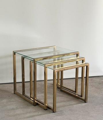 Vintage set coffeetable’s, 1980’s beschikbaar voor biedingen
