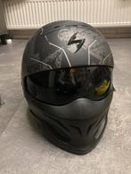 Helm Scorpion Grijs/Zwart, Motoren, Overige merken, Systeemhelm, Ophalen of Verzenden, L
