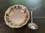 Silverplated soep/saus schaal met bijpassende diepe lepel, Ophalen of Verzenden