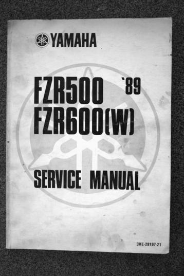 Yamaha FZR500 FZR600 1989 Service Manual beschikbaar voor biedingen