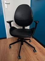 Ergonomische bureaustoel hattefjäll (Ikea), Huis en Inrichting, Ophalen, Zo goed als nieuw, Zwart
