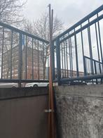 Houten Trapleuningen 3,5m + Muurbeugels, Ophalen, Gebruikt