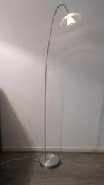 Moderne schotel vloerlamp met dimmer, Huis en Inrichting, Ophalen of Verzenden, Zo goed als nieuw, Glas, 100 tot 150 cm