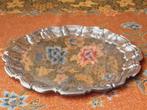 Mooi antiek silverplate dienblad uit Engeland 25,3 cm., Antiek en Kunst, Ophalen of Verzenden