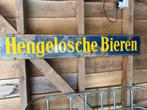 Bord  hengelosche bieren emaille, Ophalen of Verzenden, Zo goed als nieuw, Reclamebord