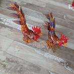 Glazen Haantjes - Set van 2, Ophalen of Verzenden, Zo goed als nieuw, Dier