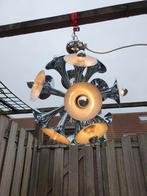 Hanglamp space age retro chroom trompet spoetnik Dandelion, Ophalen, 50 tot 75 cm, Zo goed als nieuw, Spage age, Retro