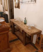 mooie oude werkbank met lade en onderblad, Antiek en Kunst, Curiosa en Brocante, Ophalen