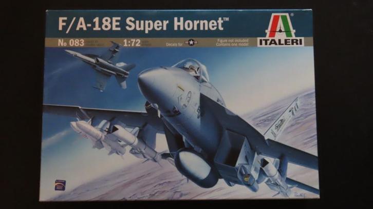 F/A-18E Super Hornet Italeri 1/72, Hobby en Vrije tijd, Modelbouw | Vliegtuigen en Helikopters, Nieuw, Vliegtuig, 1:72 tot 1:144