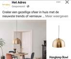 House Doctor bowl brass Nieuw!, Huis en Inrichting, Lampen | Hanglampen, Ophalen, Nieuw, Minder dan 50 cm