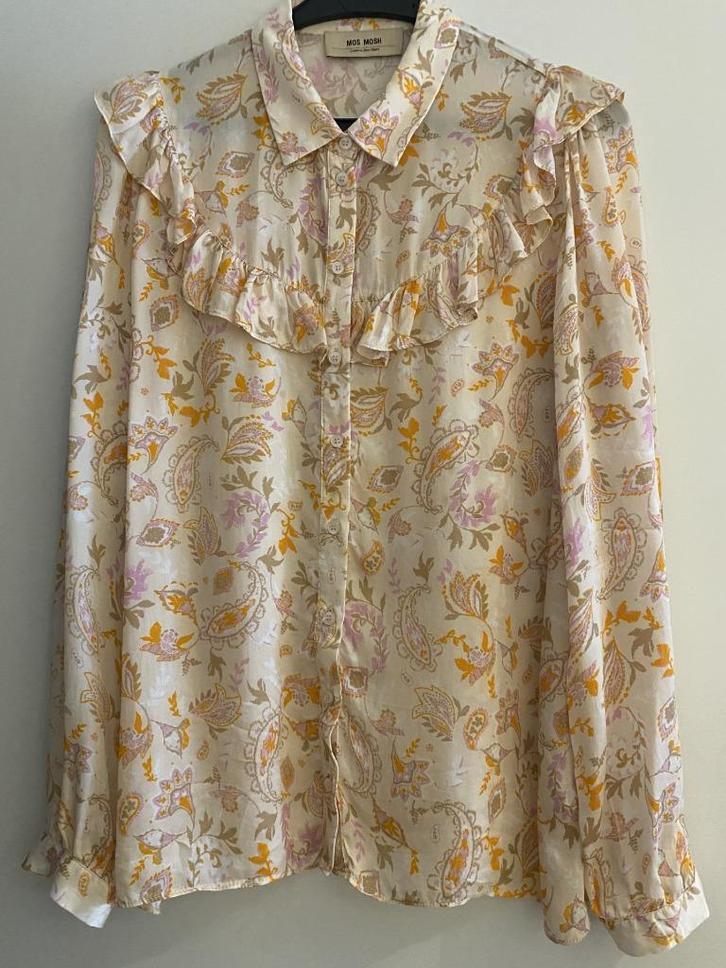 Zgan Mos Mosh blouse maat M, Kleding | Dames, Blouses en Tunieken, Zo goed als nieuw, Maat 38/40 (M), Beige, Ophalen of Verzenden