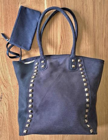Damestas / boodschappentas (suede) Blauw beschikbaar voor biedingen