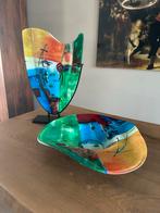 Glaskunst Vaas en Schaal Set, Antiek en Kunst, Ophalen of Verzenden