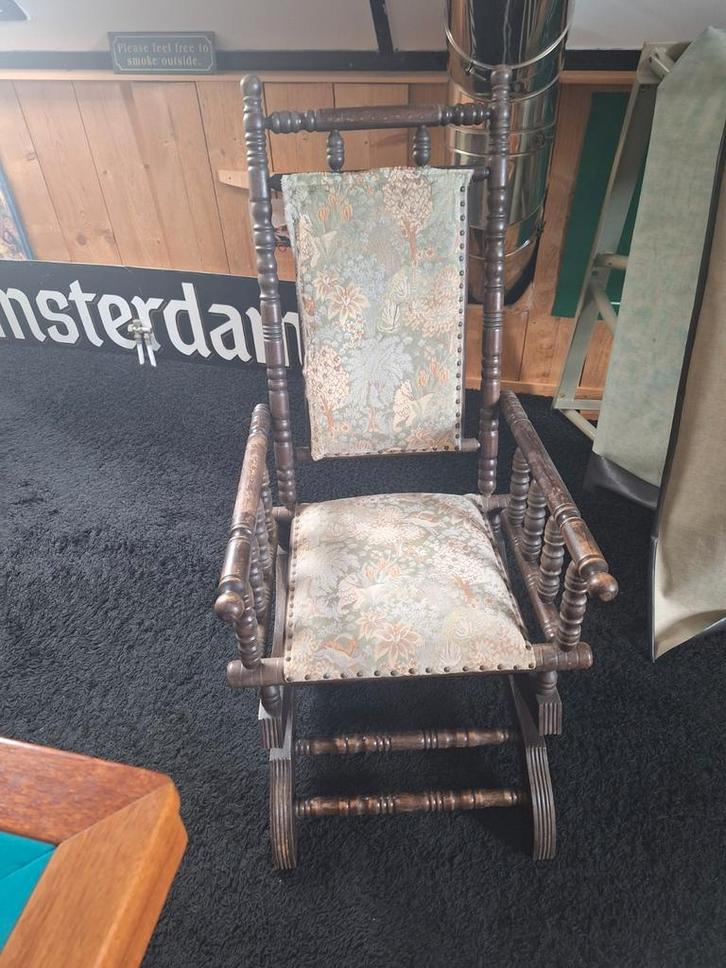Engelse antieke schommelstoel, Antiek en Kunst, Antiek | Meubels | Stoelen en Banken, Ophalen of Verzenden