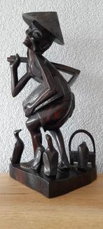 Landbewerker / ganzenhoeder bali 34 cm, Antiek en Kunst, Verzenden