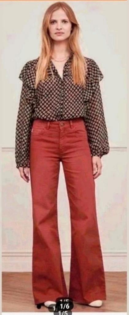 Fabienne Chapot Eva wide leg broek maat 29 *nieuw *, Kleding | Dames, Broeken en Pantalons, Nieuw, Ophalen of Verzenden