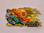 Follow Suzuki motor motoren vlammen logo sticker vintage, Ophalen of Verzenden, Gebruikt, Auto of Motor