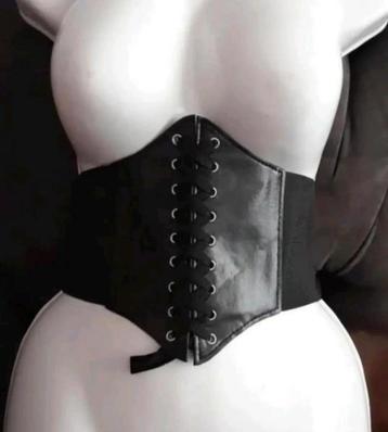 NIEUW Korset riem / taille riem, zwart elastisch met veter beschikbaar voor biedingen