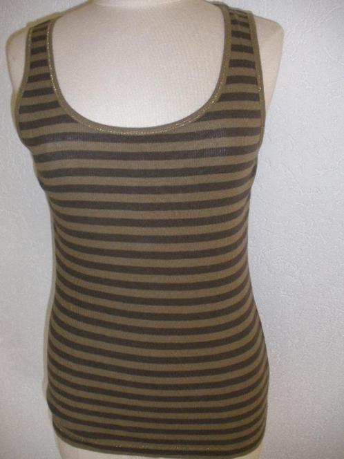 HEMA top bruin streep maat M - nieuw -, Kleding | Dames, Tops, Nieuw, Maat 38/40 (M), Bruin, Zonder mouw, Verzenden