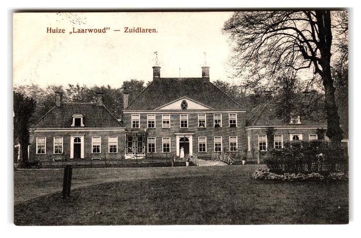 Zuidlaren, Huize "Laarwoud", Verzamelen, Ansichtkaarten | Nederland, Ongelopen, Drenthe, 1920 tot 1940, Ophalen of Verzenden