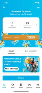 2 volle spaarkaarten bioscoop actie, Ophalen of Verzenden, Winkel, Super of Benzinepomp, Volle spaarkaart