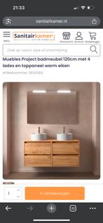 Wastafelmeubel (exclusief wasbakken), Ophalen, 100 tot 150 cm, Overige typen, Nieuw