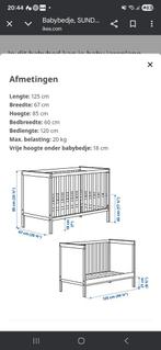Ikea Sundvik ledikant zgan met matras, Kinderen en Baby's, Babywiegjes en Ledikanten, Ophalen, Zo goed als nieuw, Ledikant