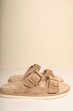 BRUNELLO CUCINELLI Suède sandaal Mt 41 NIEUW Wprijs € 720,-, Slippers, Bruin, Verzenden, Nieuw