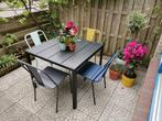 Tuinset (tafel + 4 stoelen), Ophalen, 4 zitplaatsen, Gebruikt, Aluminium
