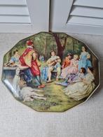Vintage Koekblik met Romantische Lithografie, Ophalen of Verzenden, Gebruikt, Minder dan 50 cm, Minder dan 50 cm