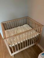 Europe baby evy box naturel, evt met boxkleed, zak en mobiel, Ophalen, Zo goed als nieuw, Vierkant, In hoogte verstelbaar