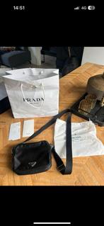 Prada Saffiano Messenger Bag, Ophalen of Verzenden, Zo goed als nieuw, Zwart