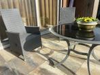 Tuintafel met stoelen, Tuin en Terras, Ophalen, Gebruikt, Rond, Kunststof