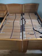 Tweepersoons bed eiken, Huis en Inrichting, Ophalen, Gebruikt, Tweepersoons, 80 cm