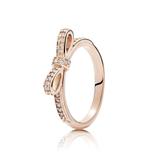 Pandora Rose Strik Ring met zirkonia – maat 52, Ophalen of Verzenden, Dame, Goud, Kleiner dan 17