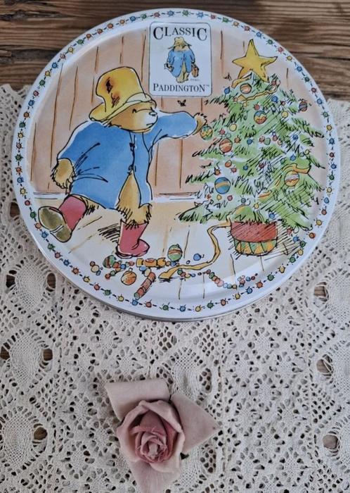 Vintage beertje Paddington kerst blik, KERST, Diversen, Kerst, Gebruikt, Ophalen of Verzenden